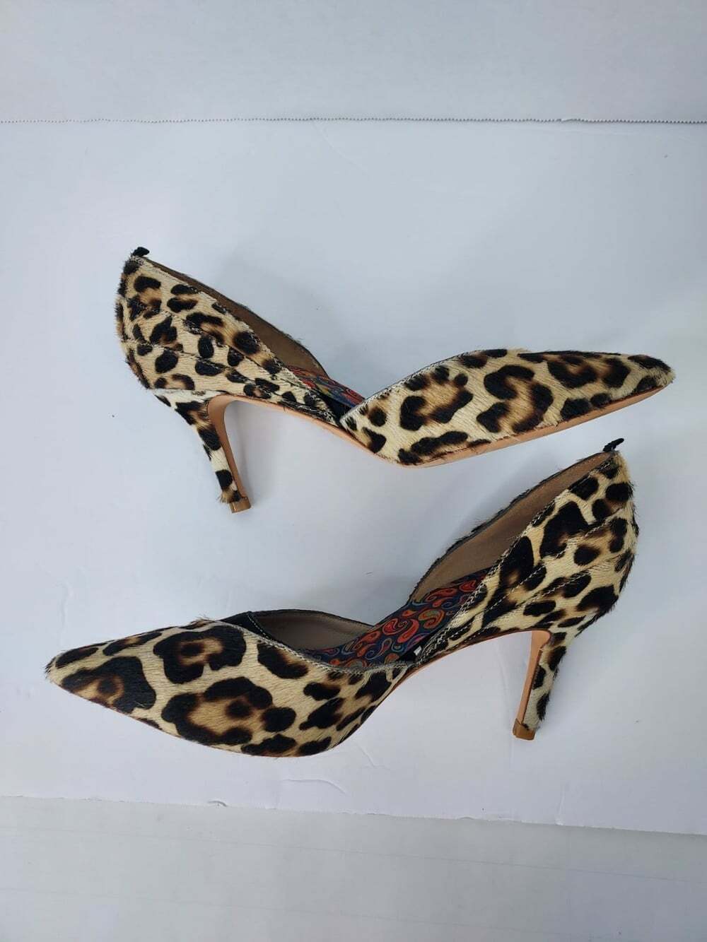 Boden Henrietta Courts US 5.5 Calf Hair Leopard Print Pointed Toe Stiletto Heels - Picture 10 of 16
